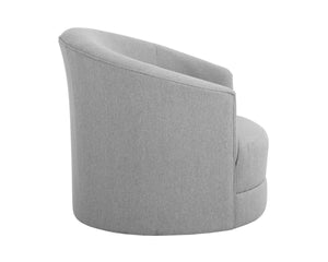 Sunpan GRIMALDI Swivel Armchair - Modern Comfort in Liv Dove Fabric, Sustainable Design for Everyday Elegance 108555