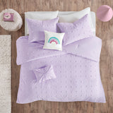 Urban Habitat Kids Callie Shabby Chic Cotton Jacquard Pom Pom Comforter Set UHK10-0126 Lavender