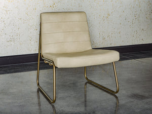 Sunpan Anton Lounge Chair - Stylish Comfort with Sculpted Seat and Rustic Bronze Frame for Modern Spaces Bravo Cream