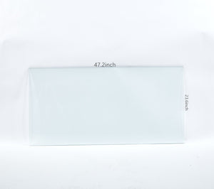 English Elm Tempered Clear Glass Table Top Rectangular Panel for Dining Desk or Console W234P285154