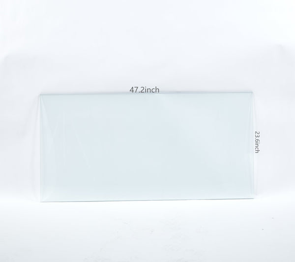 English Elm Tempered Clear Glass Table Top Rectangular Panel for Dining Desk or Console W234P285154