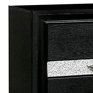 English Elm Nightstand Pearl White Lacquer with Textured Drawers and Clear Acrylic Legs Glam Bedroom B056P416809
