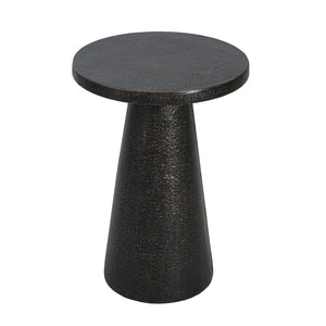 English Elm Mgo Compact Side Table Weatherproof Magnesium Oxide Build for Patio or Living Room Black N776P372343B