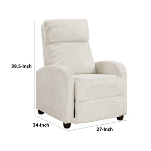 English Elm Pary Push Back Recliner in Ribbed Corduroy for Compact Living Spaces B056P417038