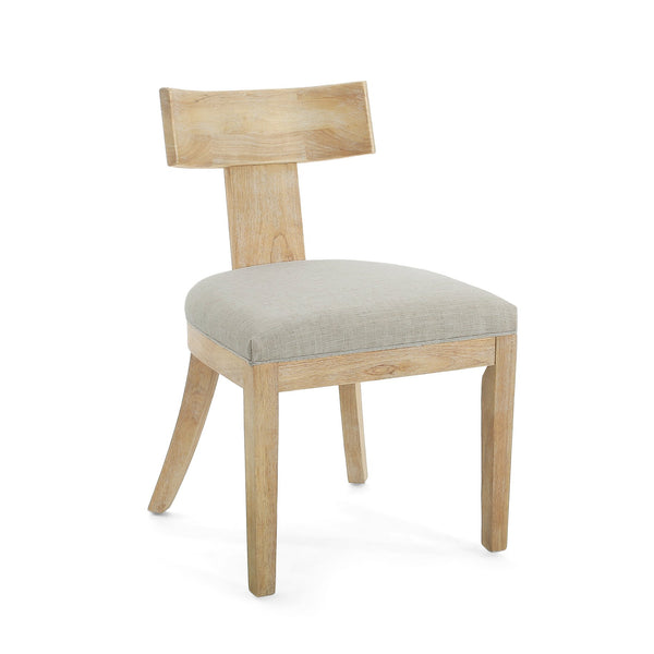 English Elm Christopher Knight Home® - DINING Fabric Upholstered Side Chairs Set of 2 with Curved Slat-Back, Rubberwood Frame, Plush Comfort Linen 74605.00PEBLN