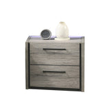 English Elm Lenca 2-Drawer Nightstand - Weathered Gray