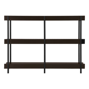 English Elm Accent Console Table With Espresso Laminate & Black Metal Frame - Modern Design For Any Space B2710P218986