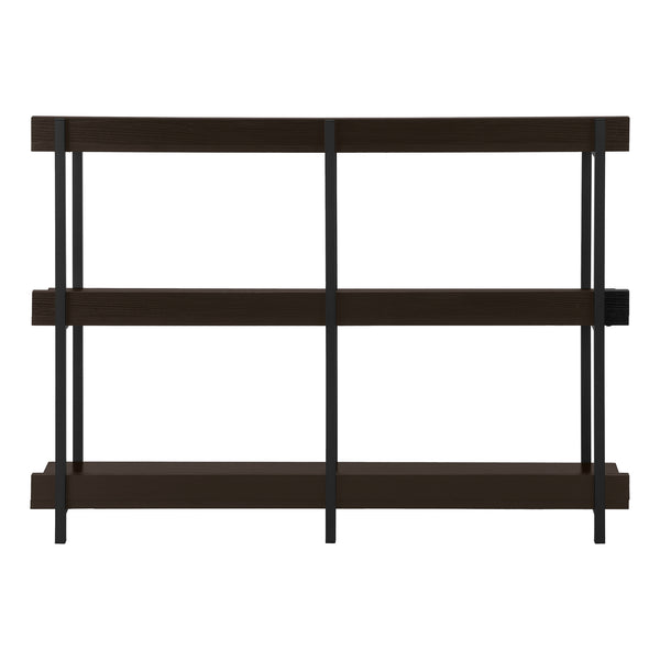 English Elm Accent Console Table With Espresso Laminate & Black Metal Frame - Modern Design For Any Space B2710P218986