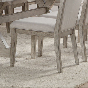 English Elm Grey Padded Arm Chair Set Of 2 - Stylish Modern Comfort With Grey Oak Accents For Any Space B062P209279