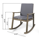 Christopher Knight Home® - Noble House - Candel Outdoor Acacia Wood Rocking Chair