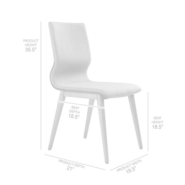 English Elm Robin Mid-century Upholstered Dining Chairs with Tapered Walnut Legs Set of 2 B2736P464880