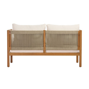 English Elm 4-piece Outdoor Seating Set Solid Acacia Wood Woven Rope Resort Patio Lounge N768P381012L_2_N768P381013L