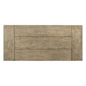 English Elm 87-inch Solid Rubberwood Extendable Farmhouse Dining Table Seats Eight in Warm Oak B016P446376