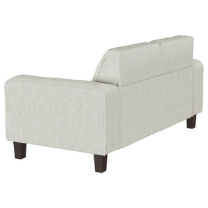 English Elm Slater Faux Leather Manual Reclining Sofa Set with Track Arms for Living Rooms B062S01479