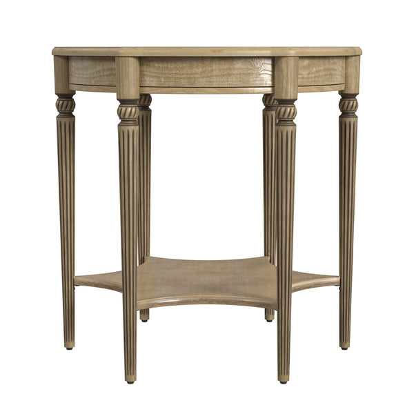 Butler Specialty Bainbridge Round Wood Side Table With Open Shelf - Elegant Design, Solid Wood & Cherry Veneers Beige Rubberwood Solids,Cherry,Maple,Walnut And,Or Olive Ash Burl Veneers,Resin,Mdf 557424-butler