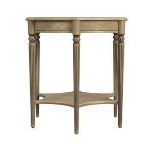 Butler Specialty Bainbridge Round Wood Side Table With Open Shelf - Elegant Design, Solid Wood & Cherry Veneers Beige Rubberwood Solids,Cherry,Maple,Walnut And,Or Olive Ash Burl Veneers,Resin,Mdf 557424-butler