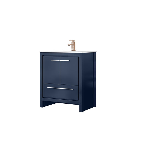 English Elm Rustic Acacia Wood Bath Vanity with Cultured Marble Top and Rose Gold Faucet B2731P259293