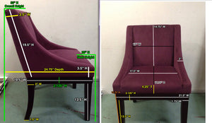 OSP Home Furnishings Monarch Dining Chair Paisley Charcoal