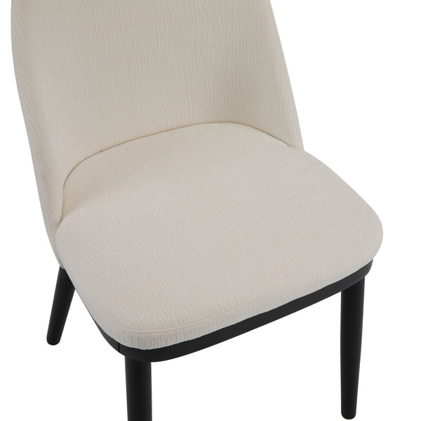 English Elm Dining Chair Set of 2 Mid-century Walnut Wood Frame Upholstered Seat and Back Beige N771P237031M