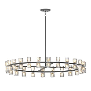 English Elm 48 Luxury Crystal Chandelier 50x50 Modern Black Ceiling Light G4 LED Warm White 144W Equivalent W2312P368694