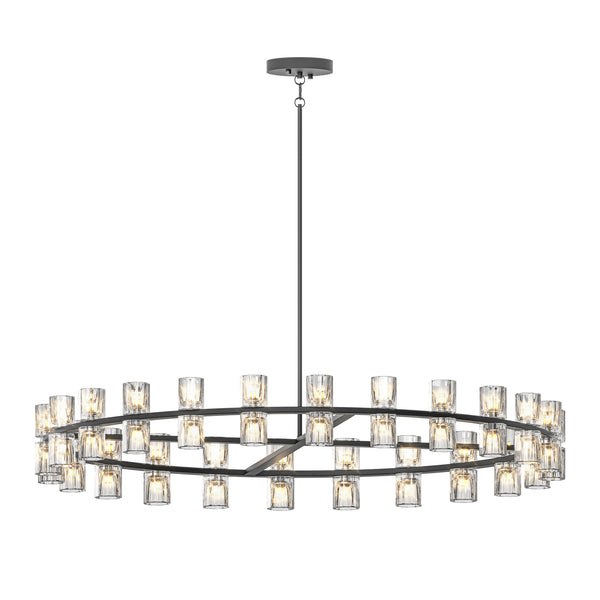 English Elm 48 Luxury Crystal Chandelier 50x50 Modern Black Ceiling Light G4 LED Warm White 144W Equivalent W2312P368694