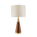 INK+IVY Chrislie Mid-Century Triangular Table Lamp II153-0006 Gold/Brown