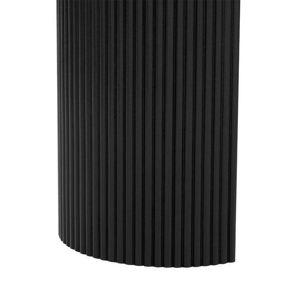 English Elm U_Style Curved Console Table With Vertical Stripe Design - Modern Elegance For Living Room & Entryway N711P205935B-GIGA