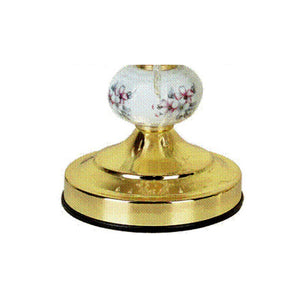 English Elm 15" Tall Steel Table Lamp – Touch Control, Gold Finish & Multicolor Ceramic Base For Modern Elegance B072116067