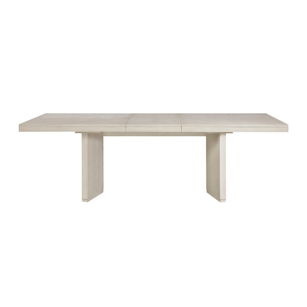 English Elm Beautiful Antique White Extendable Dining Table Seats 8 Classic Oak Veneer Wood B011S02260
