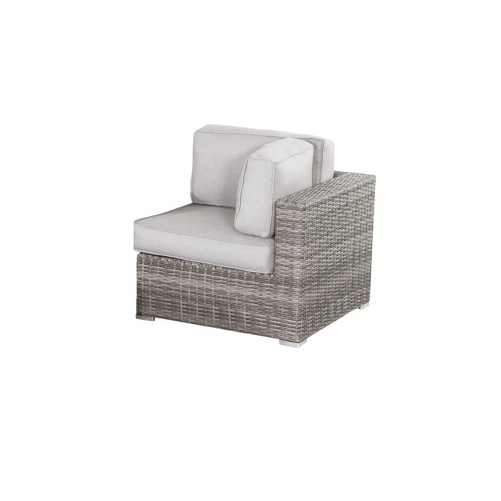 English Elm Lsi 7-Piece Fully Assembled Wicker Sectional Sofa Set With Coffee Table For Outdoor Comfort & Style B120S00065