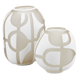 Art Decortif White Vase Set of 2