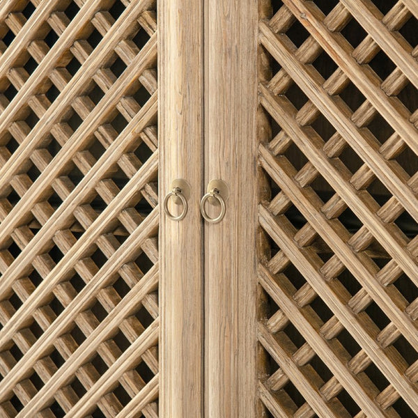 English Elm Arden Reclaimed Pine Lattice Door Accent Cabinet Rustic Storage for Any Room B2719P474439