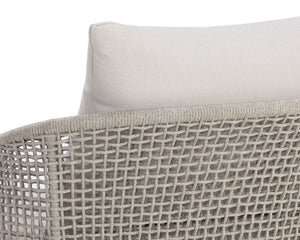 Sunpan Capri Lounge Chair - Stylish Outdoor Seating with Durable Teak Base and Weather-Resistant Fabric Drift Brown / Palazzo Cream