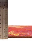 Unique Loom Outdoor Modern Aztec Machine Made Geometric Rug Red, Cream/Beige/Violet 5' 3" x 8' 0"