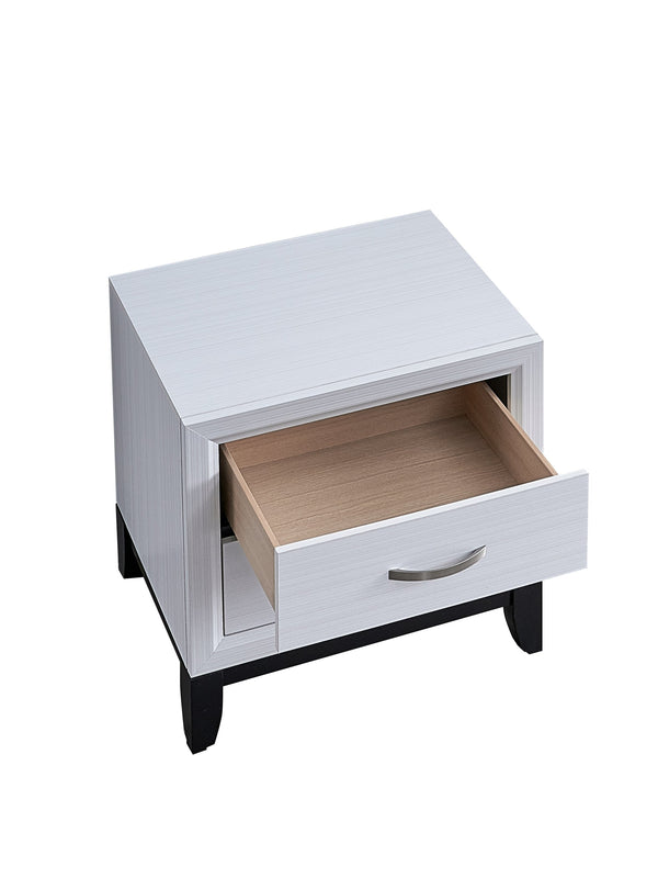 English Elm Glasgow Nightstand with Two Dovetail Drawers, Sleek Hardware and Deep Storage for Modern Bedrooms White 24 L x 26 W x 19 H B078P349550
