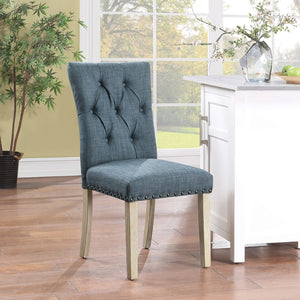 OSP Home Furnishings Preston Dining Chair  - Set of 2 Indigo