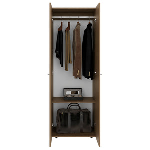 English Elm Natural Oak Tall Wardrobe Cabinet - Stylish 2-Door Storage Solution For Space-Saving Organization B062P373782