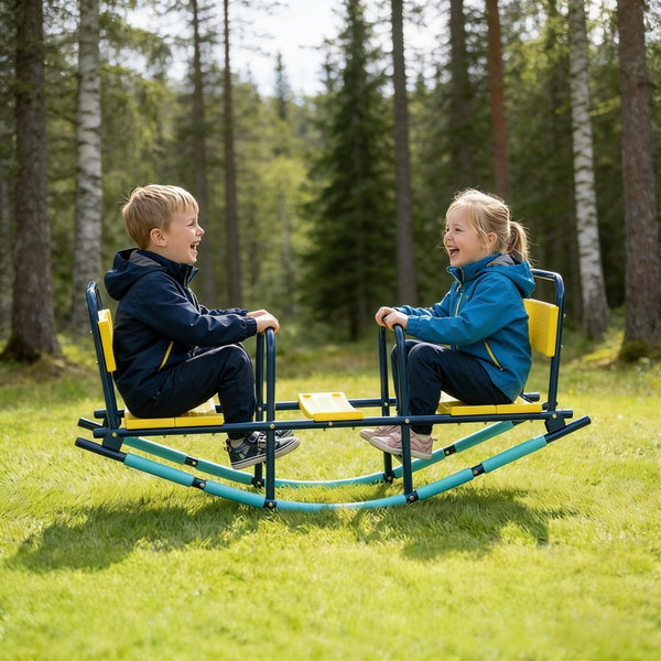 English Elm Playground Steel Rocking Seesaw Two Seat Teeter Totter for Kids Backyard Fun T3971P486687