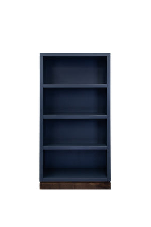 English Elm Nora Modular 60" High Bookshelf – Fully Assembled Two-Tone Alder & Poplar Shelving for Stylish Storage Blue B108P345203
