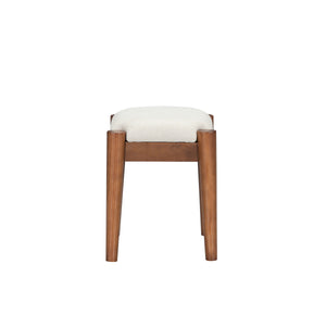 English Elm 39" Retro Bohemian Makeup Vanity Set with Rattan Drawers, USB Charging Port, Cushioned Stool, 4-Drawer Storage Walnut 44.1 L x 18.75 W x 10.5 H N733P180011D