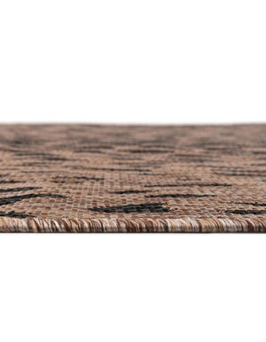 Unique Loom Outdoor Safari Samburu Machine Made Animal Print Rug Natural, Light Brown/Gray 7' 10" x 11' 0"