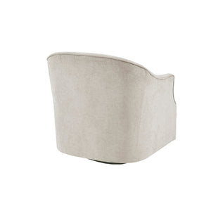 JLA Home Madison Park - Swivel tufted lounge chair with 360° metal base, plush high-density foam, solid wood frame, neutral fabric MP103-1072