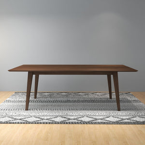 English Elm Ashcroft Furniture - Levi Modern Solid Wood Rectangular Dining Table - Water-Resistant Walnut Top For 6 Adults B183P231876