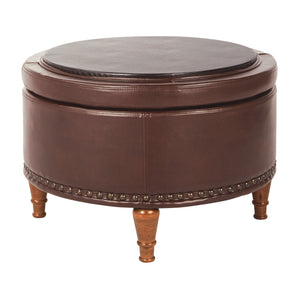 OSP Home Furnishings Alloway Storage Ottoman Espresso