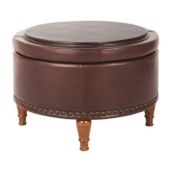 OSP Home Furnishings Alloway Storage Ottoman Espresso