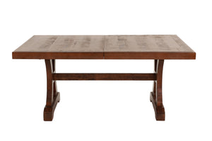 English Elm Oak Distressed 5pc Round Dining Set with Carved Cushioned Chairs and Server-Style Rustic Charm Oak 29 L x 29 W x 9 H B011S01668