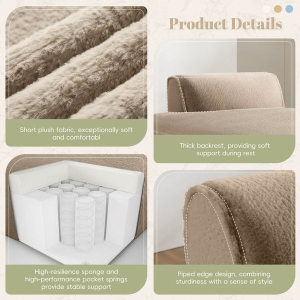 English Elm 72"Oversized 72" Oversized Modular Sofa Bed - Plush Comfort, No Assembly, Baby & Elderly Friendly Design! N723P272383D-GIGA