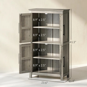 English Elm Foyer Beadboard Floor Cabinet with Drawers White Farmhouse Storage for Entryway Bath T3971P469566