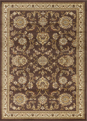 English Elm Classic Traditional Area Rug in Warm Brown Tones Low Pile Living Room Floor Accent B186P452286
