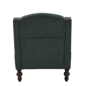 English Elm UNITED Oversized Chaise Lounge Sofa Bed with Solid Wood Arms, High-Resilience Foam, 800lb Capacity and Storage Pockets Emerald W1568S00207